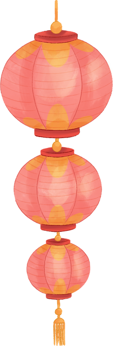 Painterly Textured Lunar New Year Lantern